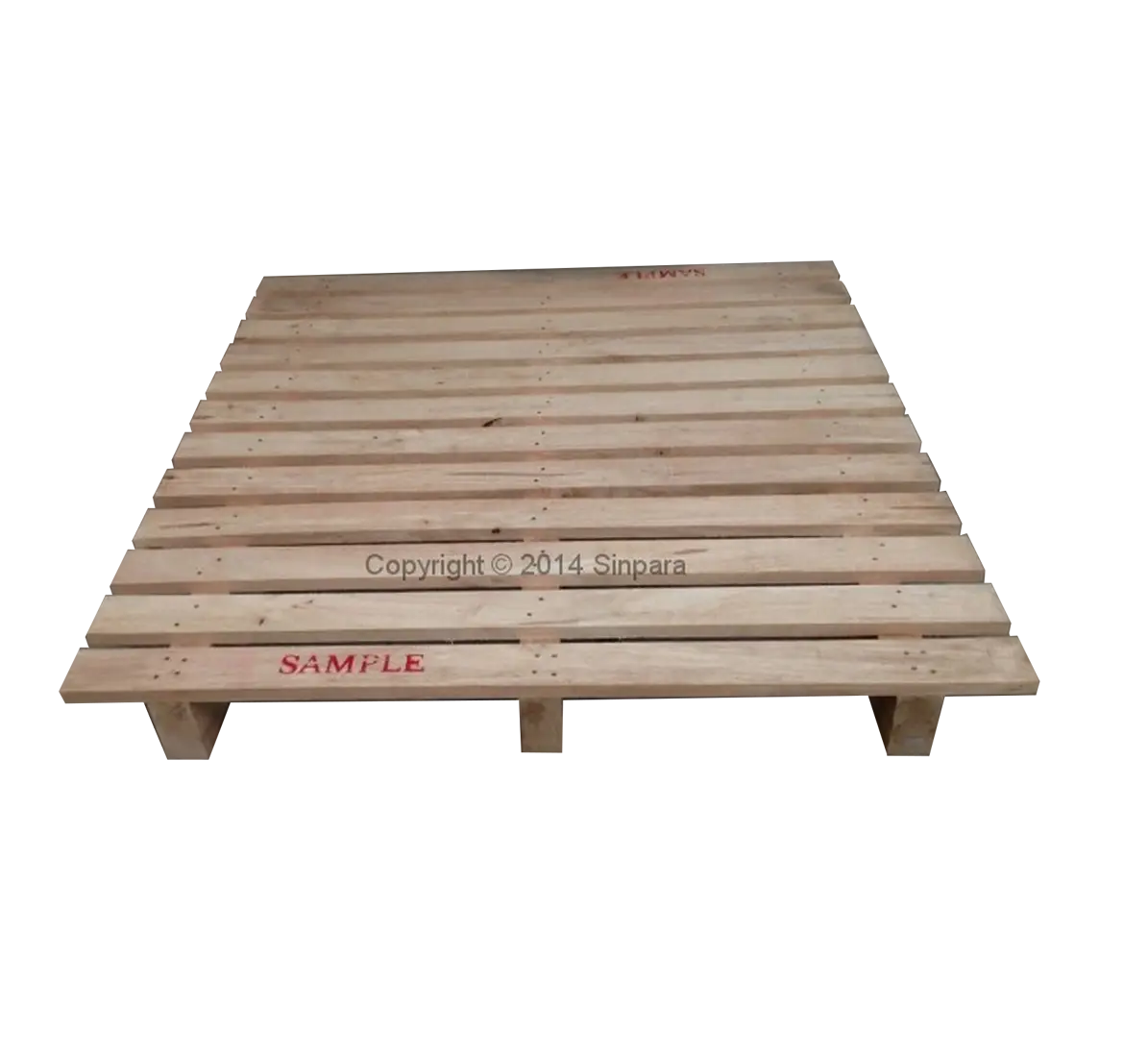 ไม้พาเลท, พาเลทไม้ 3 คาน แบบไม่มีพื้น